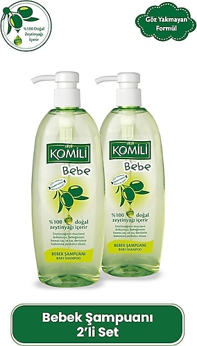 Komili Bebe Doğal Zeytinyağlı Bebek Şampuanı 750 ml 2 Adet