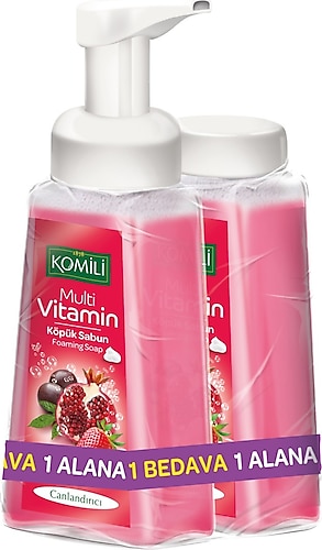 Komili Multivitamin Canlandırıcı Köpük Sabun 250 ml + 250 ml