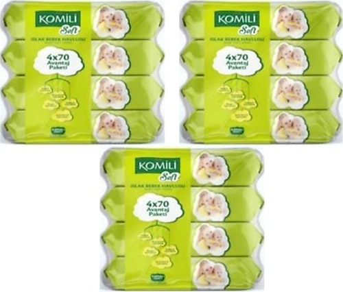 Komili Soft 70 Yaprak 12'li Paket Islak Mendil