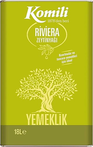 Komili Yemeklik Riviera Zeytinyağı 18 lt Teneke