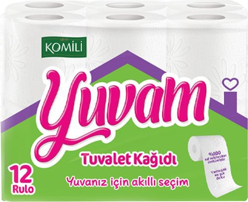 Komili Yuvam 2 Katlı 12'li Tuvalet Kağıdı