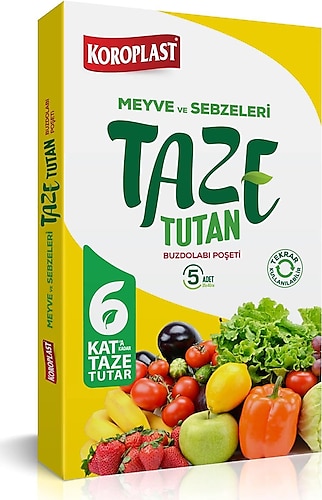 Koroplast 6 Kata Kadar Taze Tutan Buzdolabı Poşeti 5'li