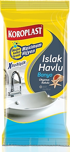 Koroplast Okyanus Kokulu 30'lu Banyo Islak Havlu