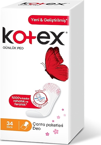 Kotex İnce Parfümlü 34'lü Günlük Ped
