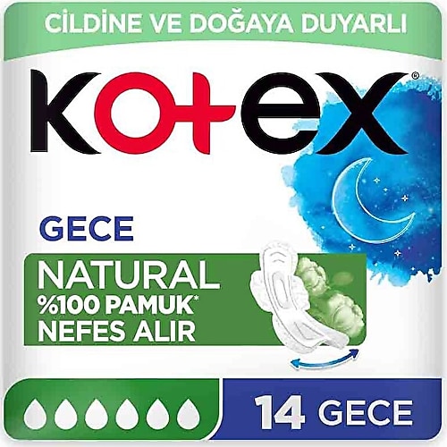 Kotex Natural Ultra Gece Hijyenik Ped 14'lü