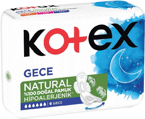 Kotex Natural Ultra Gece Hijyenik Ped 6'lı