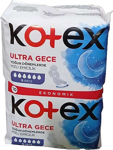 Kotex Ultra Gece Hijyenik Ped 10'lu