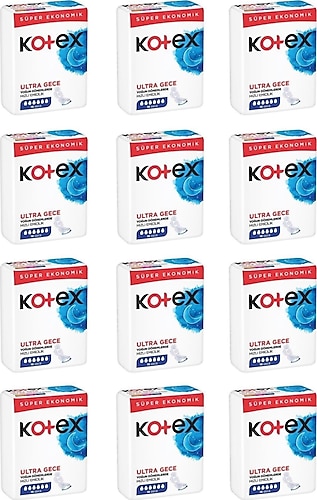 Kotex Ultra Gece Hijyenik Ped 16'lı 12 Adet