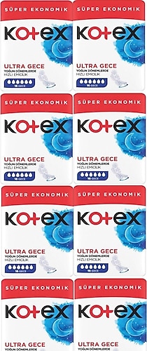 Kotex Ultra Gece Hijyenik Ped 16'lı 8 Adet