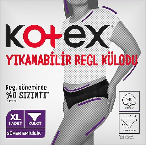 Kotex Yıkanabilir Regl Külodu XL