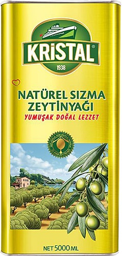 Kristal Yumuşak Doğal Natürel Sızma Zeytinyağı 5 lt