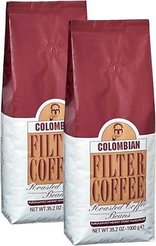 Kurukahveci Mehmet Efendi Colombian Çekirde Kahve 1 kg 2'li