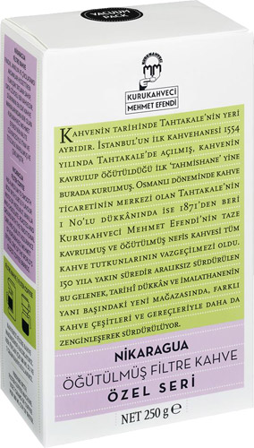 Kurukahveci Mehmet Efendi Filtre Kahve Nikaragua 250 gr