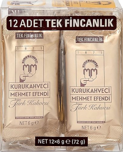 Kurukahveci Mehmet Efendi Tek Fincanlık Türk Kahvesi 12x6 gr