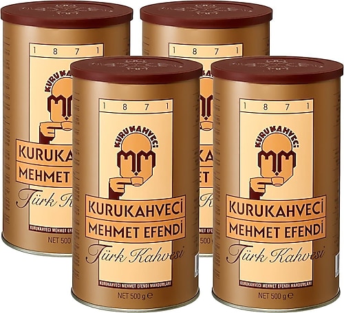 Kurukahveci Mehmet Efendi Türk Kahvesi 500 gr 4'lü Teneke