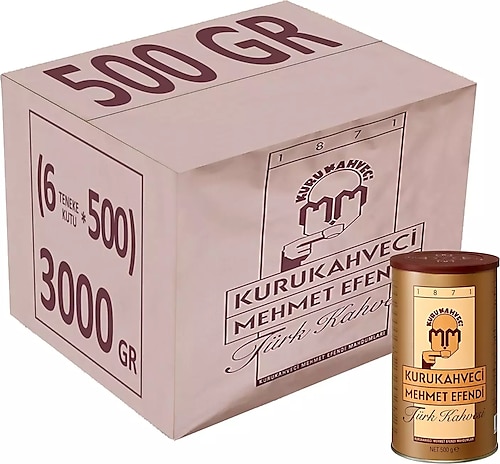 Kurukahveci Mehmet Efendi Türk Kahvesi 500 gr 6'lı Teneke