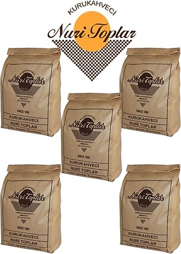 kurukahveci nuri toplar Türk Kahvesi 250 Gr. 5 Paket(günlük Çekilmiş)