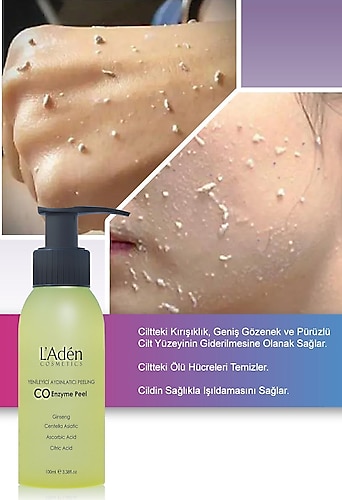 L'Aden Cosmetics Anında Soyucu Ginseng Peeling Ölü Deri Arındırıcı, Yenileyici, Aydınlatıcı Vücut, Yüz Peelingi