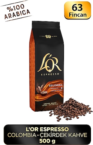 L'OR ESPRESSO COLOMBIA ÇEKİRDEK KAHVE 500GR