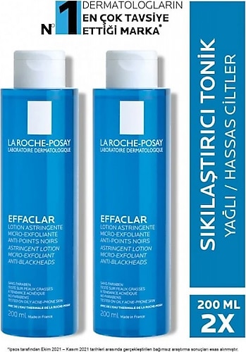 La Roche-Posay Effaclar Mikro Soyucu Tonik 200 ml 2 Adet