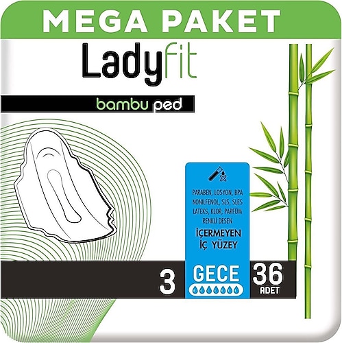 Ladyfit Bambu Mega Gece 36'lı Ped