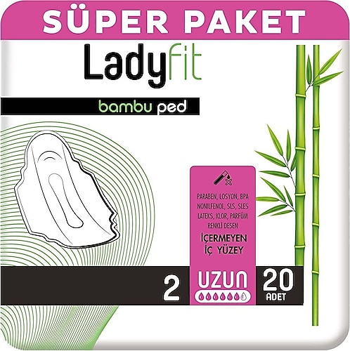 Ladyfit Bambu Süper Uzun 20'li Ped