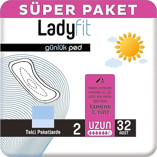 Ladyfit Günlük Ped Uzun 32'li