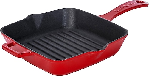 Lava 20x20 cm Kare Yekpare Saplı Döküm Izgara Tava