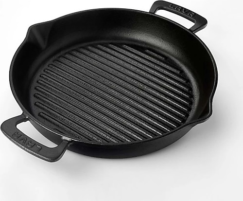 Lava Döküm 32 cm Metal Kulplu Yuvarlak Izgara LV ECO GT 32