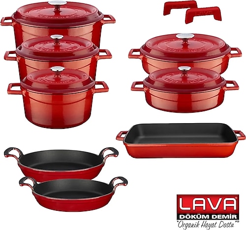Lava Trendy 8'li Tencere Tava Seti