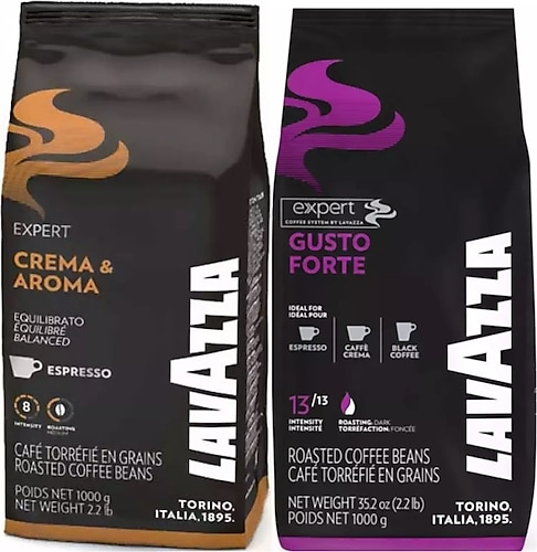 Lavazza Çekirdek Şöleni Paketi (Expert Gusto Forte 1 KG + Expert Crema Aroma 1 KG )