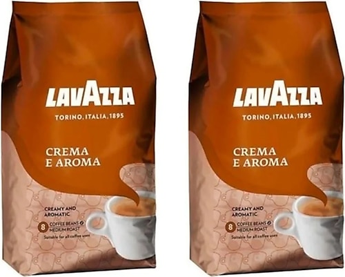 Lavazza Crema E Aroma Orta Kavrulmuş Çekirdek Kahve 1 kg 2'li