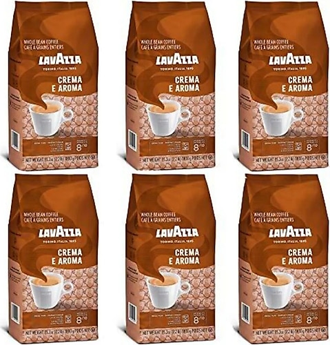 Lavazza Crema E Aroma Orta Kavrulmuş Çekirdek Kahve 1 kg 6'lı