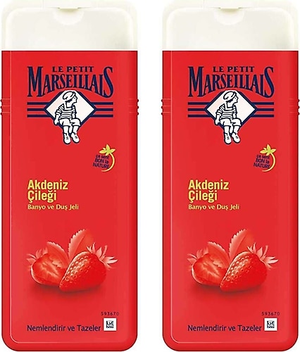 Le Petit Marseillais Akdeniz Çileği Duş Jeli 400 ml 2 Adet