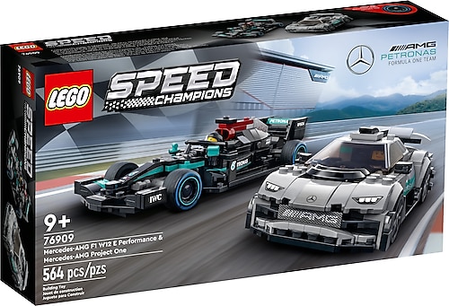 Lego 76909 Speed Champions Mercedes-AMG F1 W12 E Performance ve Mercedes-AMG Project One