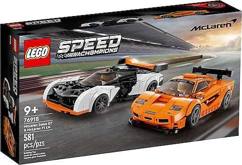 Lego 76918 Speed Champions McLaren Solus GT ve McLaren F1 LM