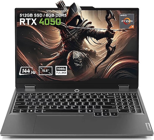 Lenovo LOQ 15ARP9 83JC006ATR Ryzen 7 7435HS 8 GB 512 GB SSD RTX4050 15.6" Full HD Gaming Laptop