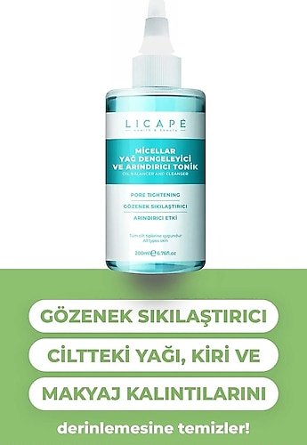 Licape Gözenek Sıkılaştırıcı, Arındırıcı Ve Yağ Dengeleyici Tonik 200ml
