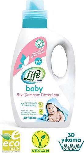Life By Fakir %100 Bitkisel Bazlı Vegan 1500ml Sıvı Bebek Çamaşır Deterjanı