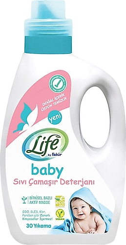 Life By Fakir Baby Bitkisel 30 Yıkama Sıvı Çamaşır Deterjanı 1500 ml