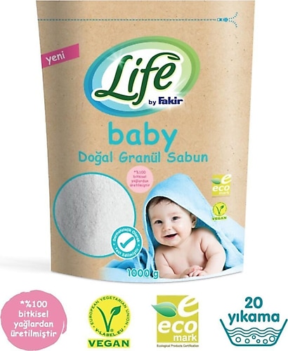 Life By Fakir Baby Doğal Granül Matik Sabun 1000 gr