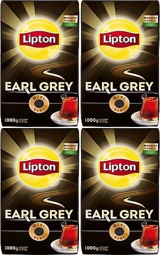 Lipton Earl Grey 1 kg 4'lü Bergamotlu Çay