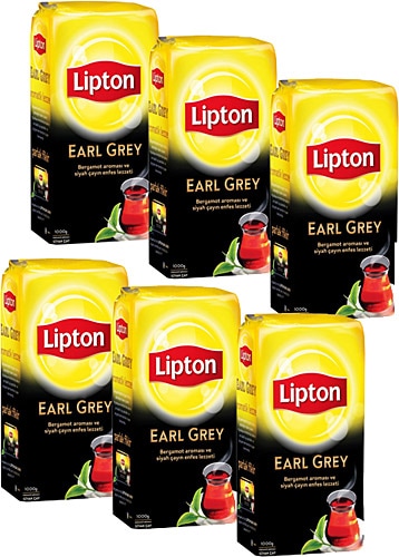 Lipton Earl Grey 1 kg 6'lı Bergamotlu Çay