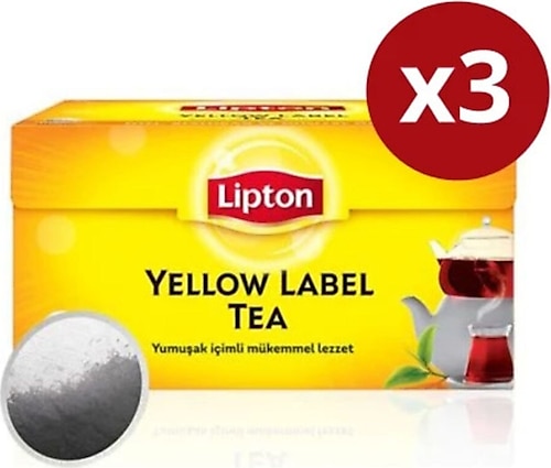 Lipton Yellow Label 3.2 gr 100'lü 3 Adet Demlik Poşet Çay