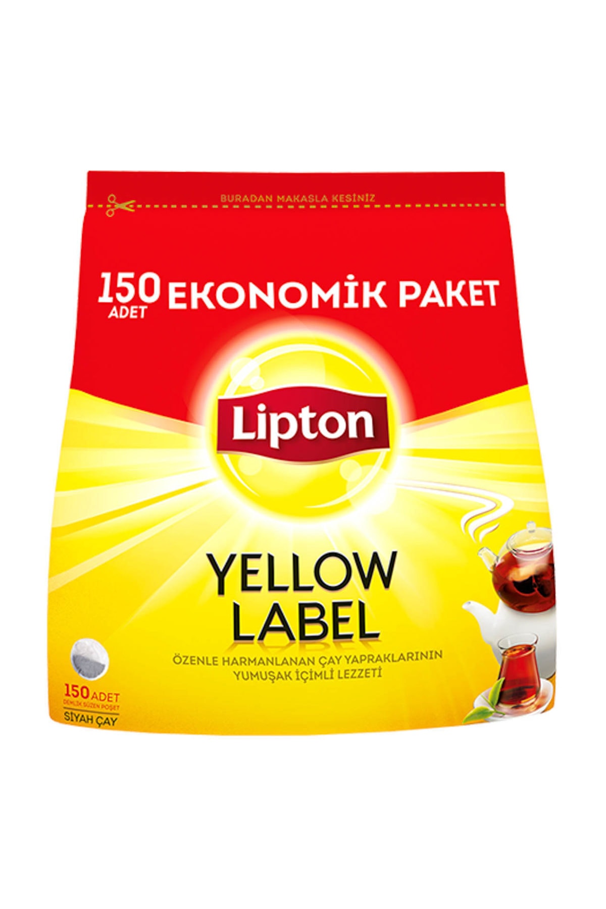 Lipton Yellow Label 3.2 gr 150'li Demlik Poşet Çay