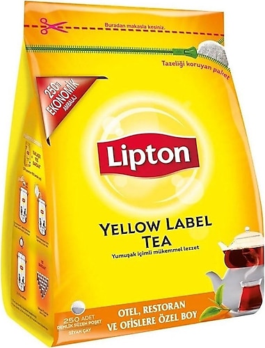 Lipton Yellow Label 3.2 gr 250'li Demlik Poşet Çay