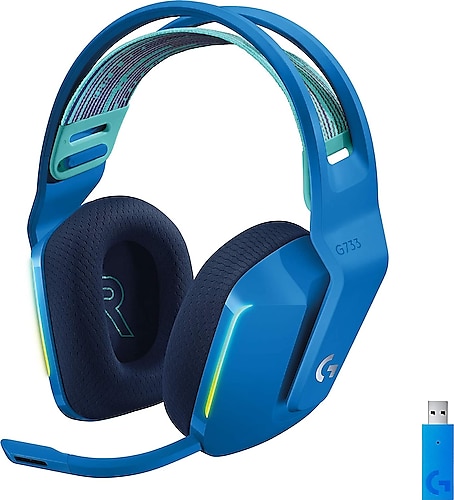 Logitech G733 7.1 981-000943 Mavi Kablosuz Mikrofonlu Kulak Üstü Oyuncu Kulaklığı