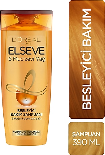 Loreal Elseve 6 Mucizevi Yağ Besleyici Şampuan 390 ml