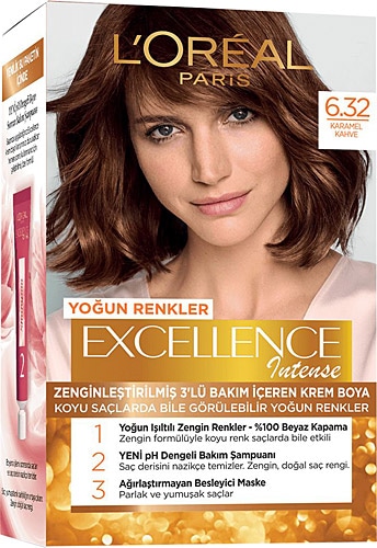 Loreal Excellence Intense 6.32 Karamel Kahve Saç Boyası
