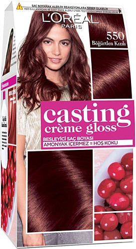Loreal Paris Casting Creme Gloss 550 Böğürtlen Kızılı Saç Boyası